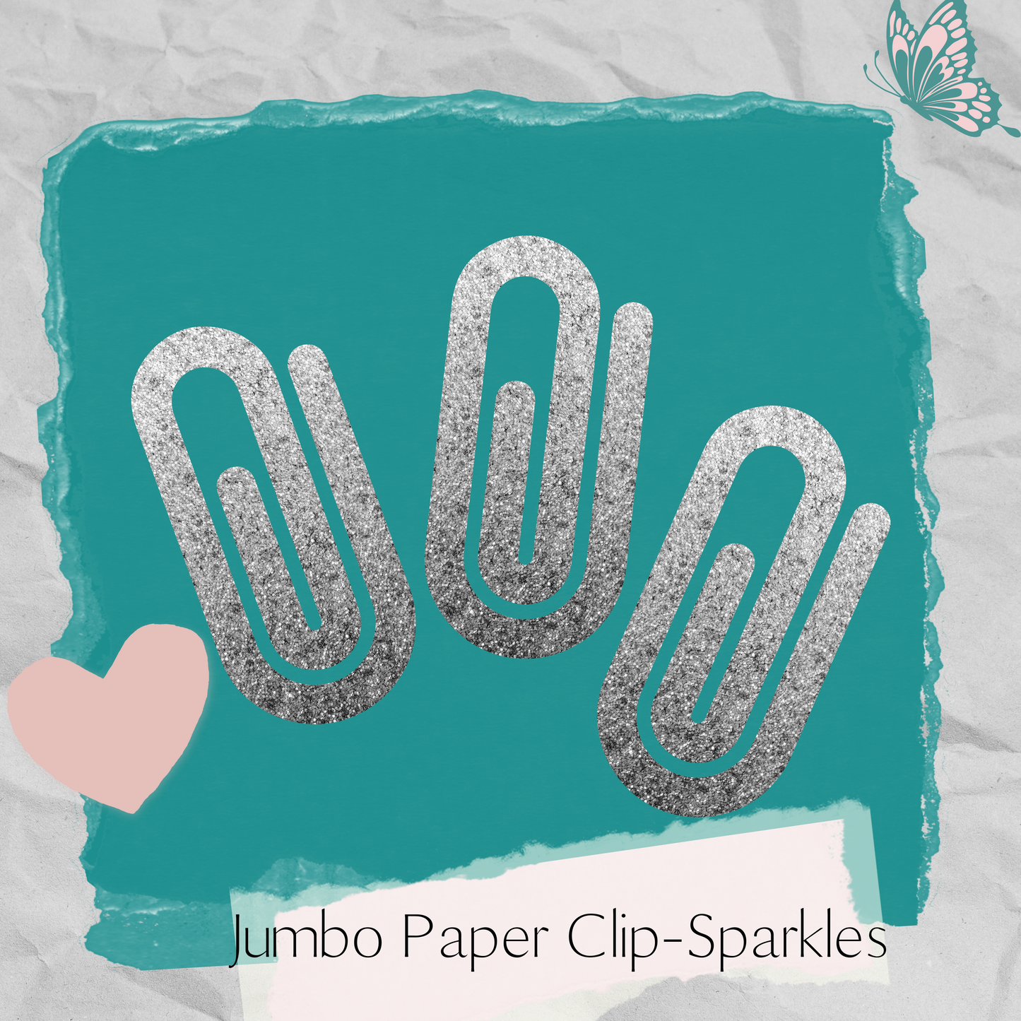 Jumbo Paperclips-Sparkles