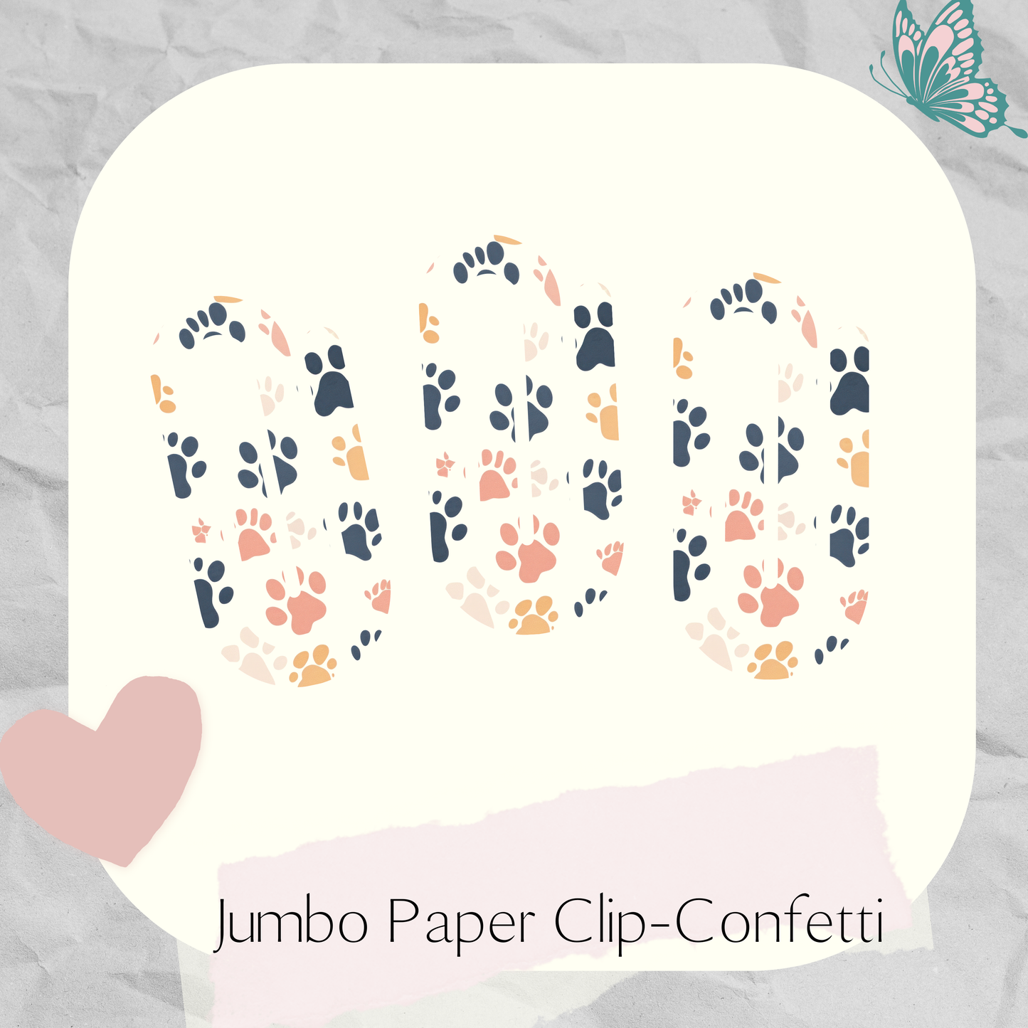 Jumbo Paperclips- Paws