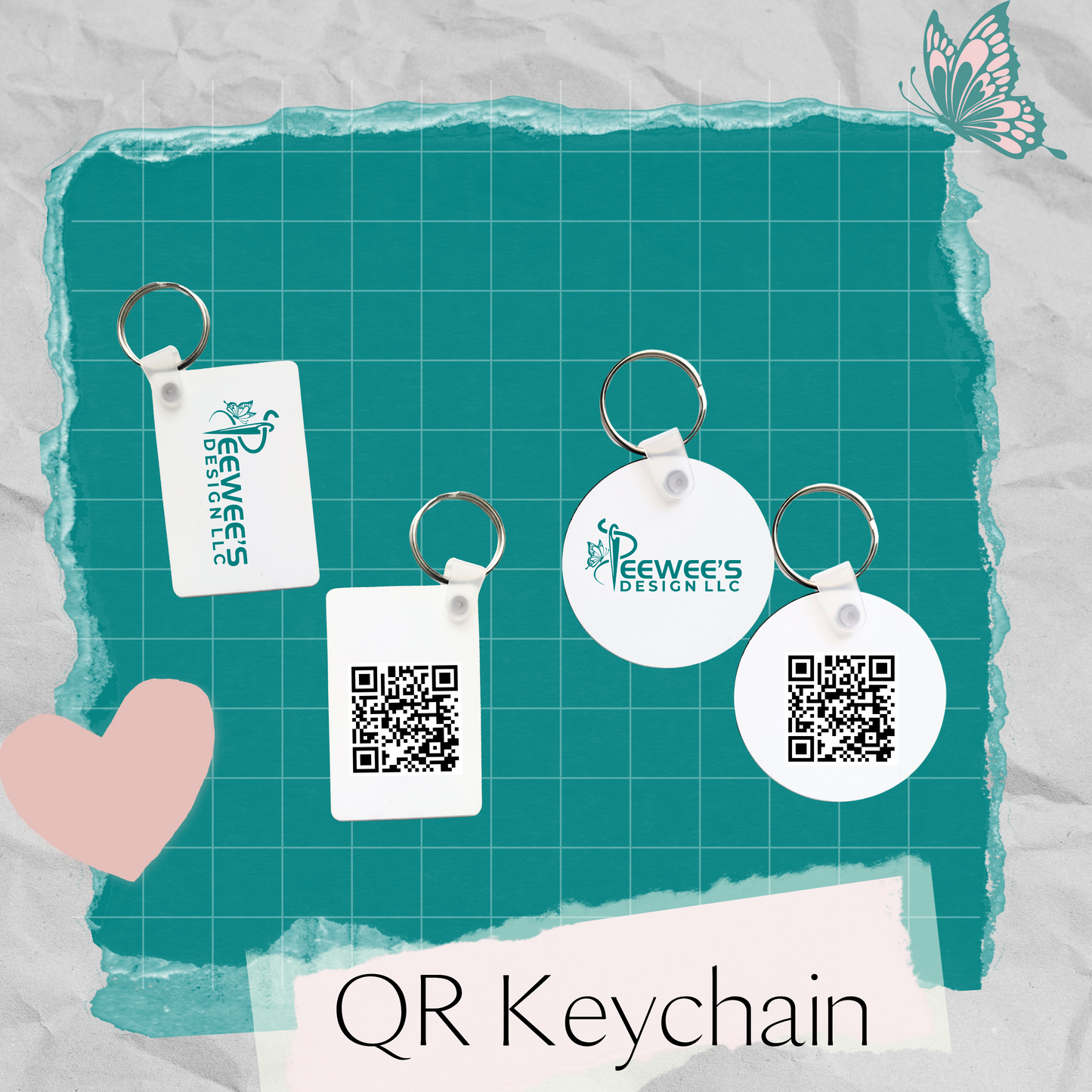 Custom QR Code Keychain