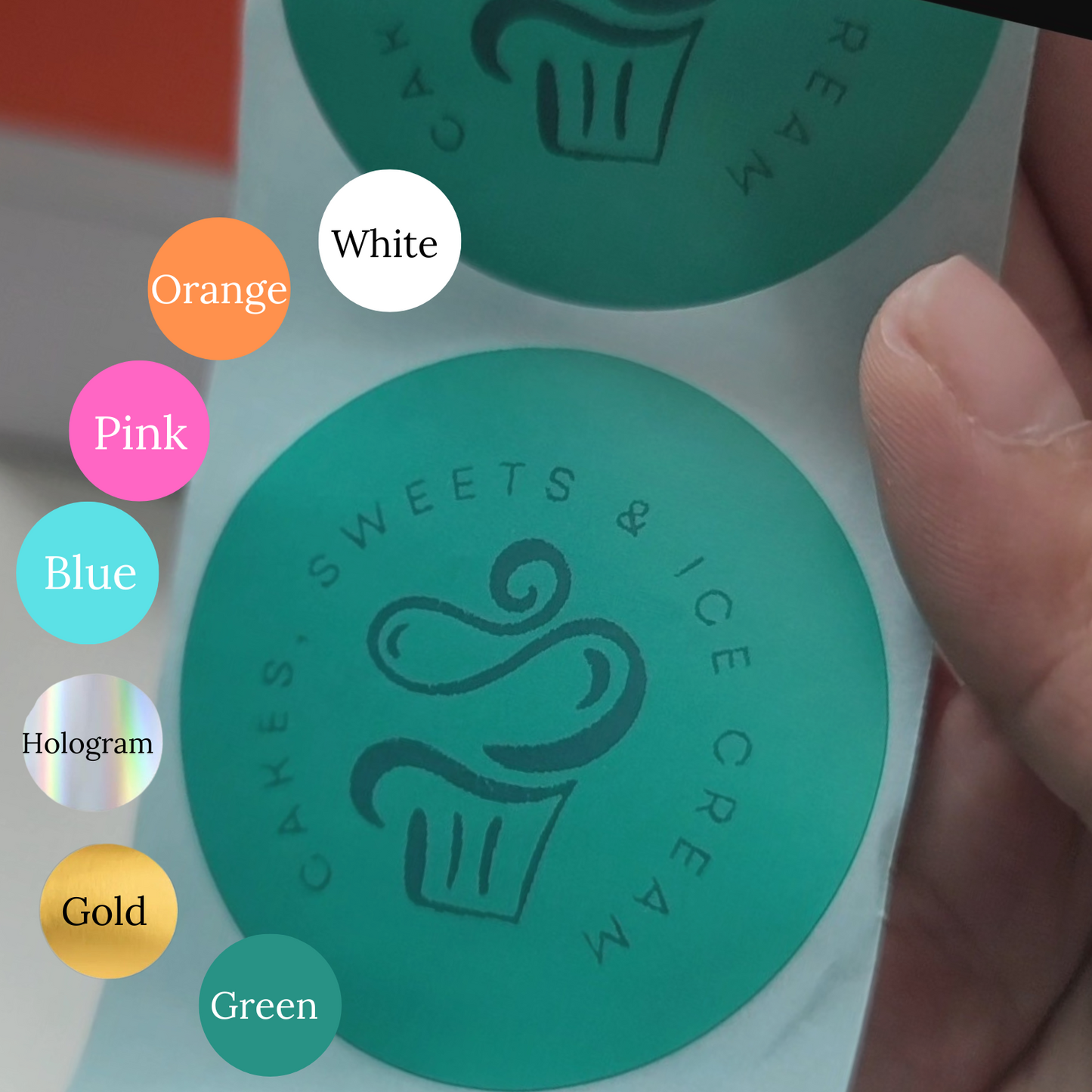Custom Round Thermal Label with Vibrant Background