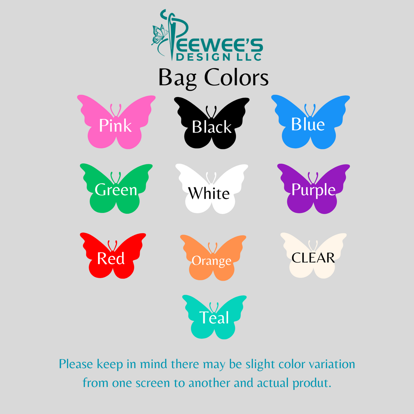 9x12 Set of Custom Plastic Bags with Textured Design